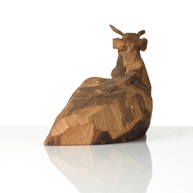 AXEL PETERSSON DÖDERHULTARN, a carved wood sculpture. Stamp signed.