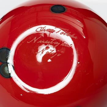 Oiva Toikka, äpple, glas, Nuutajärvi, Notsjö, Finland.