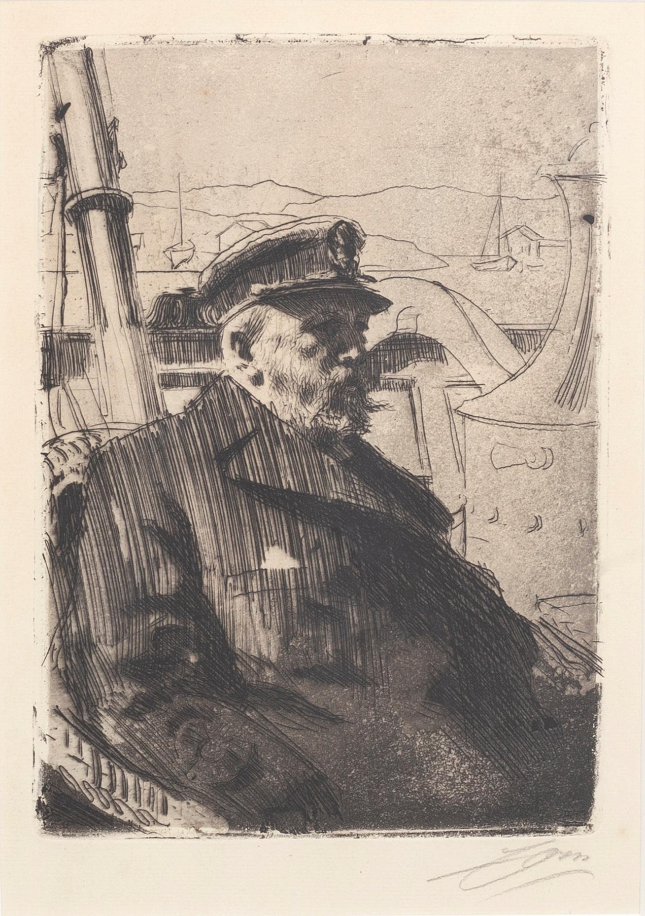 Anders Zorn, a signed etching from 1898.
