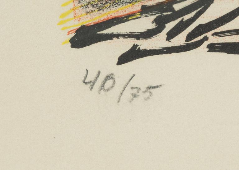 Sven X:et Erixson, a signed litograph, numbered 40/75.
