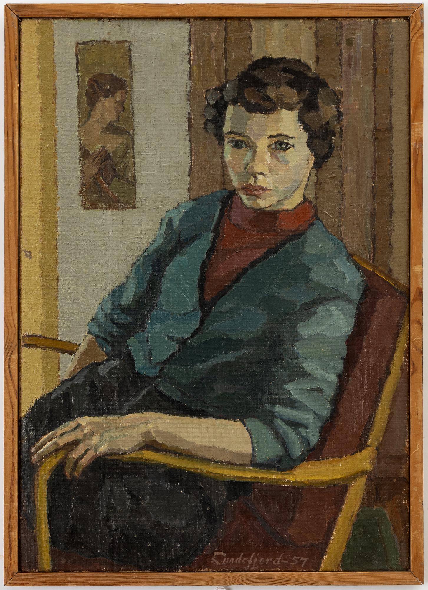 Oscar Luks Lundefjord, Porträtt i halvfigur.
