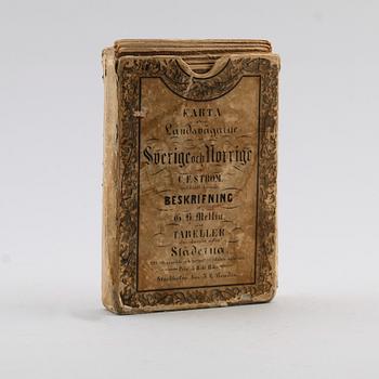 KARTA öfver landsvägarne uti Sverige och Norrige af C.F.Ström med dertill hörande Beskrifning av G.H.Mellin, 1853.