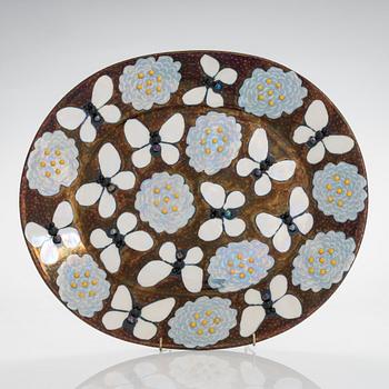 Birger Kaipiainen, a ceramic 'Butterfly' plate for Arabia Art 1982, signed and numbered 132/300.