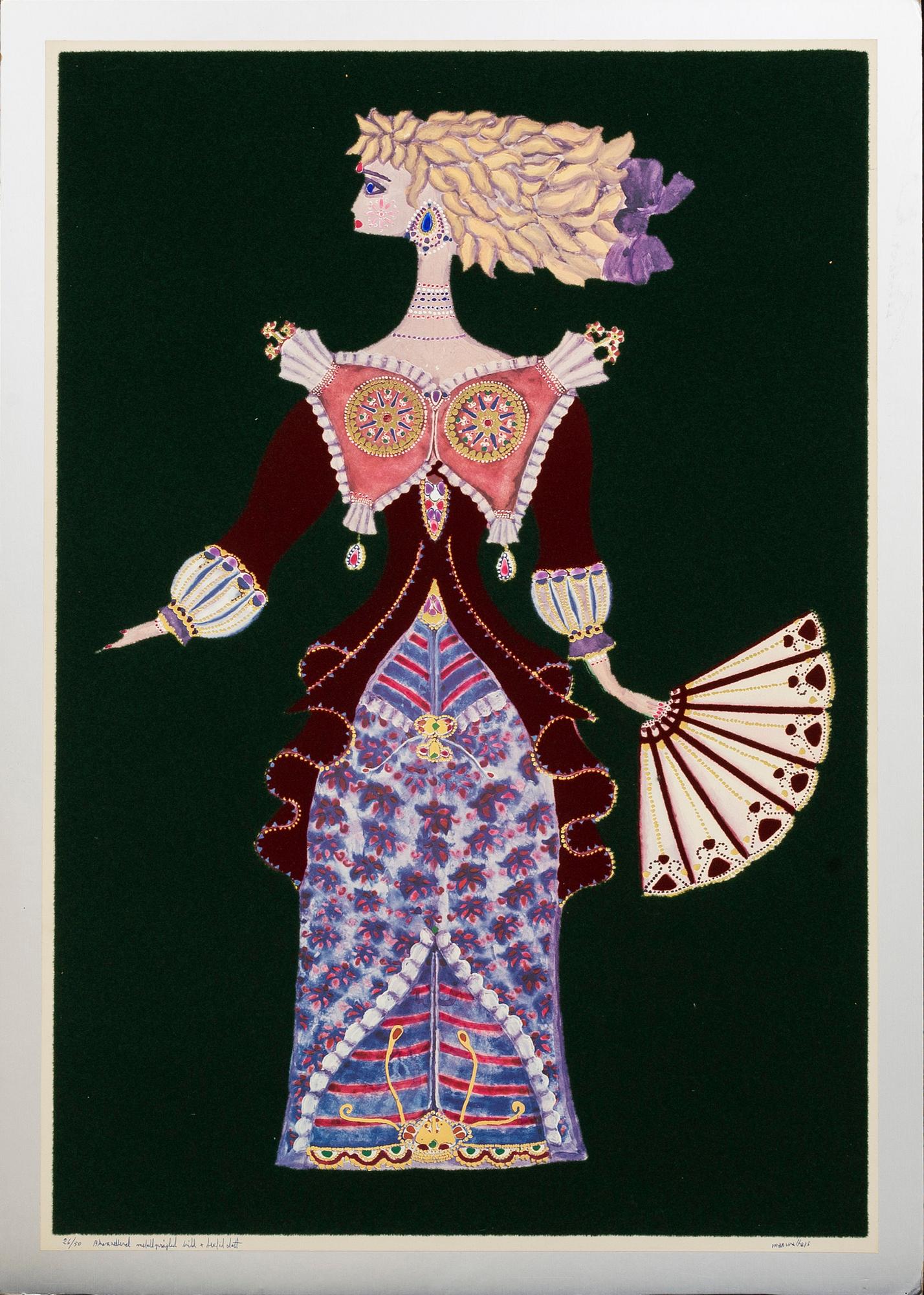 MAX WALTER SVANBERG, 3 signed and numbered hand coloured graphics.