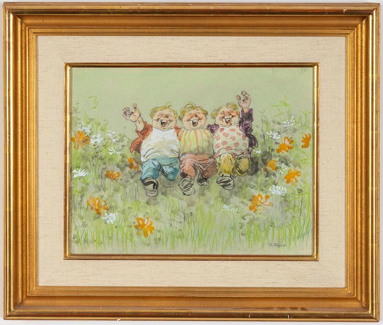 Robert Högfeldt, "Ett glatt sällskap på sommaräng".