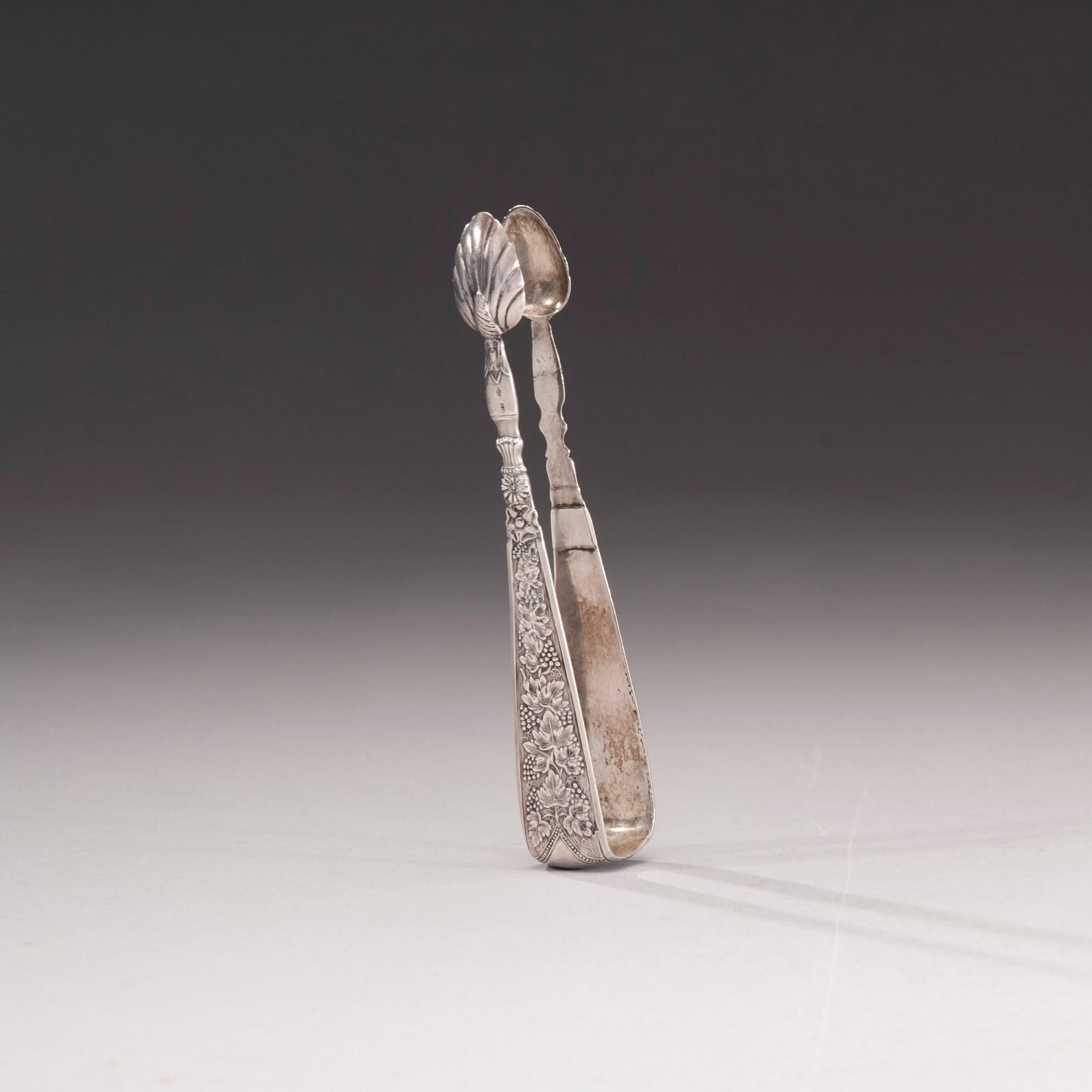 SOCKERTÅNG, silver, Roland Mellin, Helsingfors 1844. Vikt 35 g.