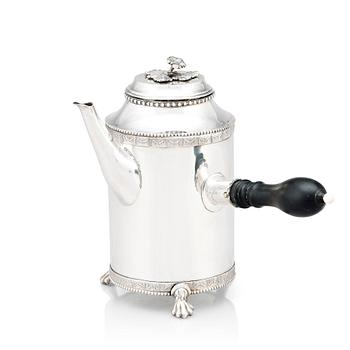 222. A Swedish Gustavian silver coffee-pot, marks of Joachim Ljungberg, Norrköping 1785.