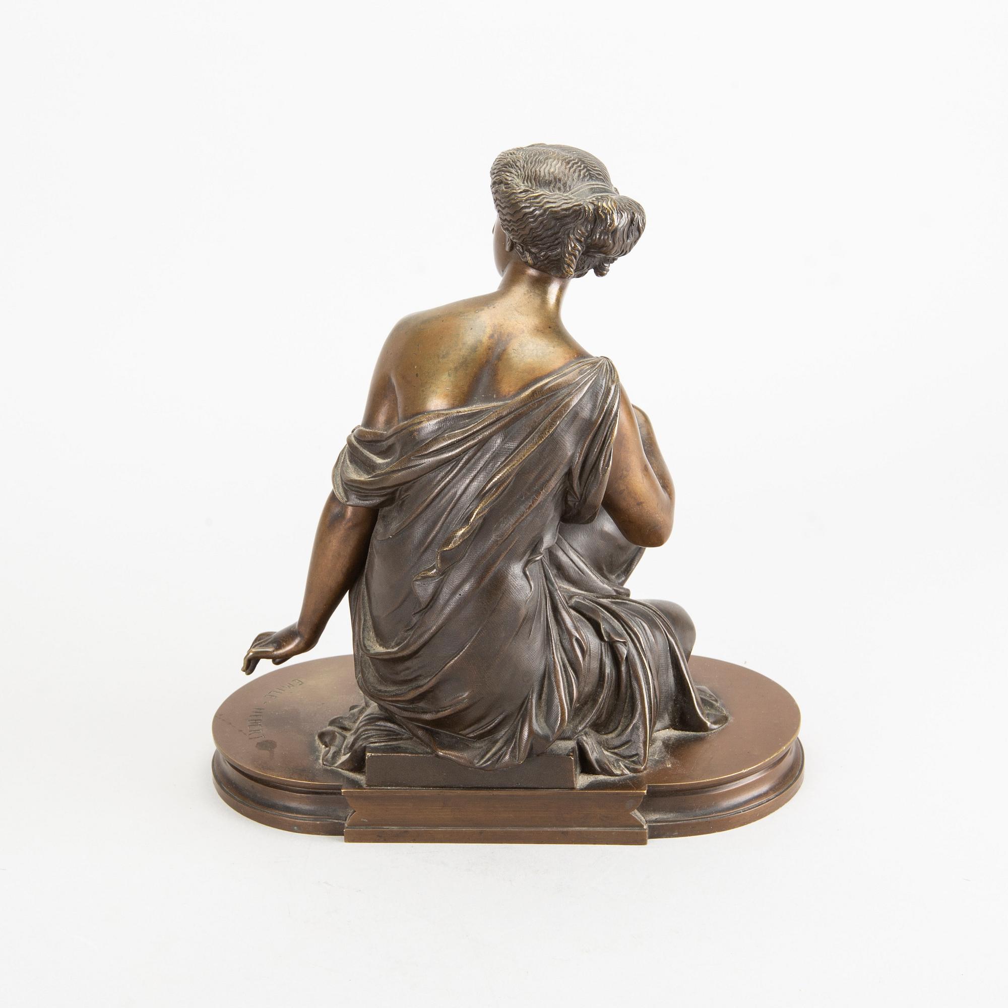 PIERRE EUGÈNE ÉMILE HÉBERT, a signed bronze sculpture.
