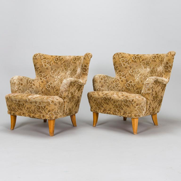 Ilmari Lappalainen, fåtöljer, ett par "Laila" Asko 1950-tal.