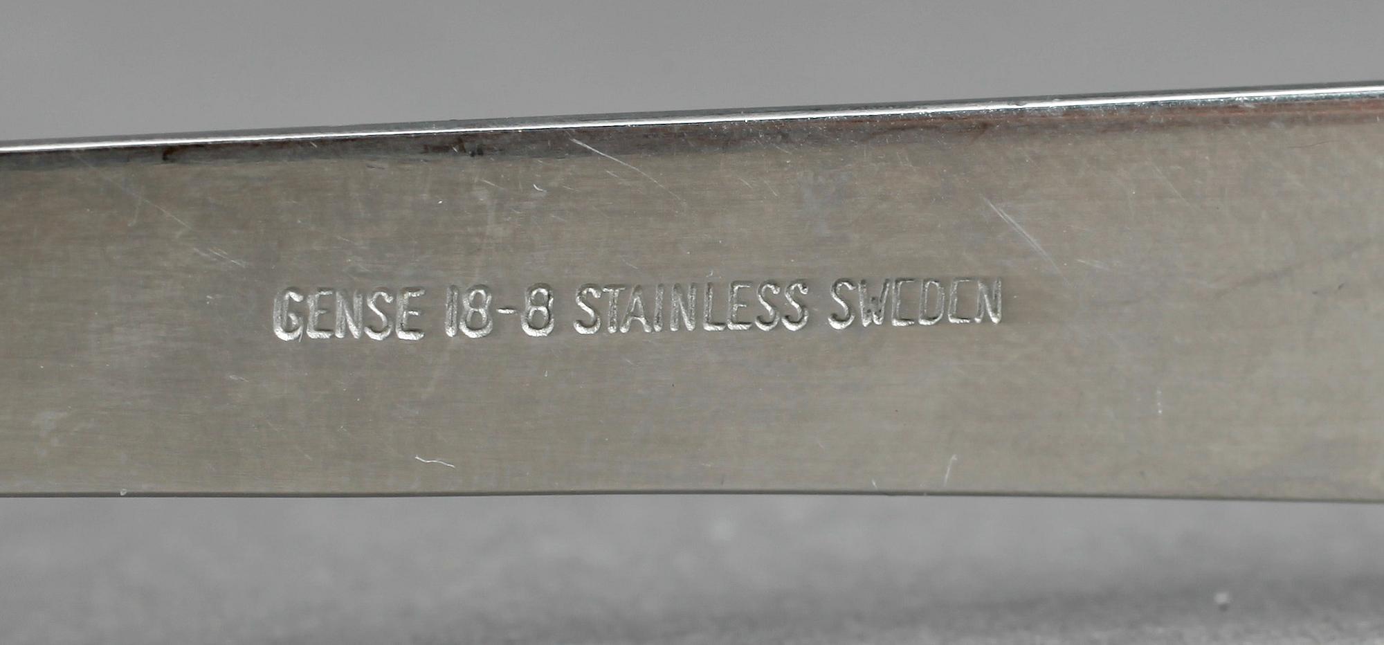 BESTICK, 75 delar, rostfritt stål, "Thebe", Folke Arström, Gense, 1900-talets mitt.