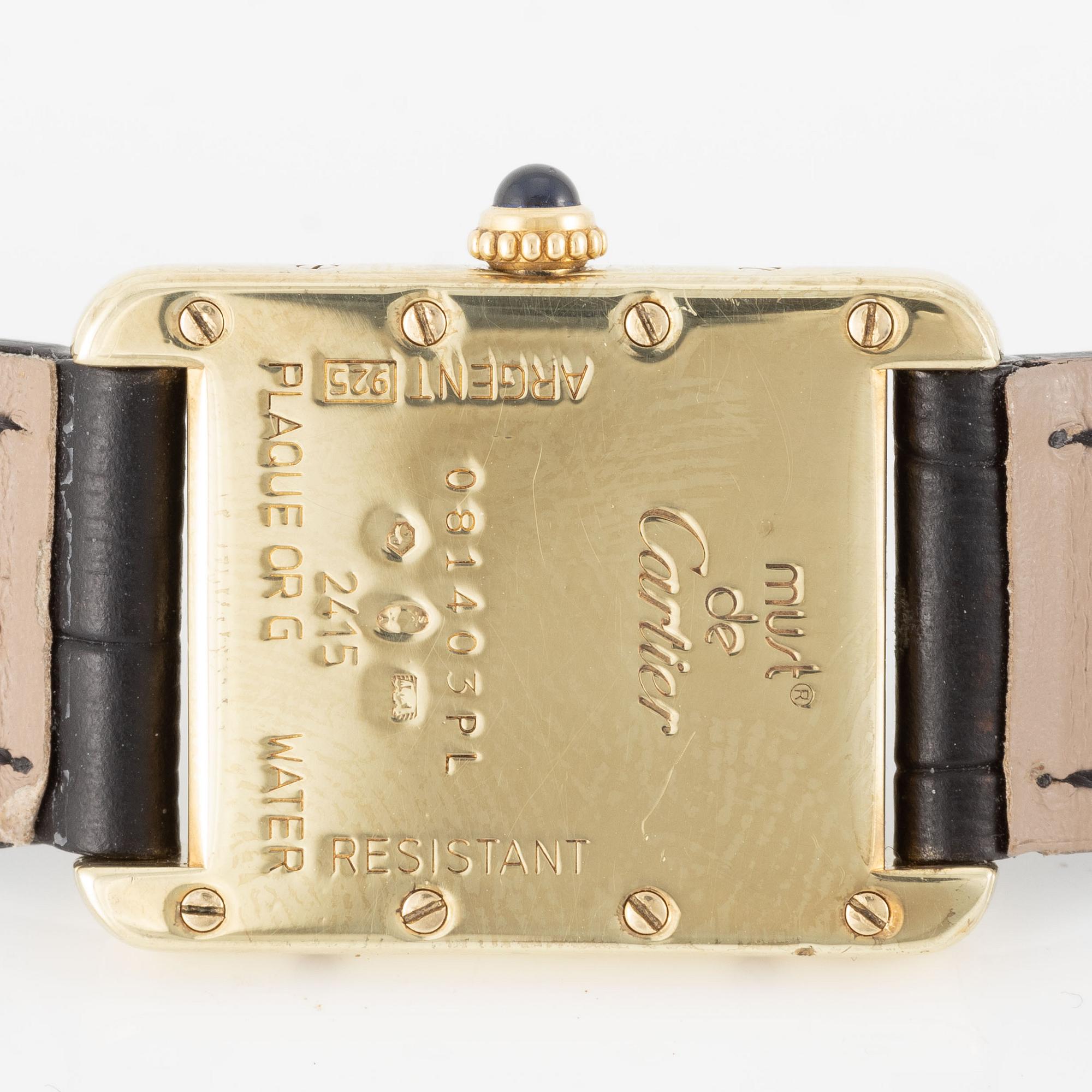 must de Cartier, Tank, wristwatch, 22 mm.