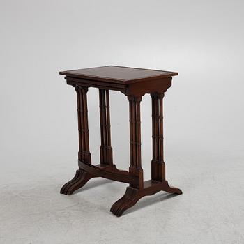 Three-piece nest of tables, mid-20th century.