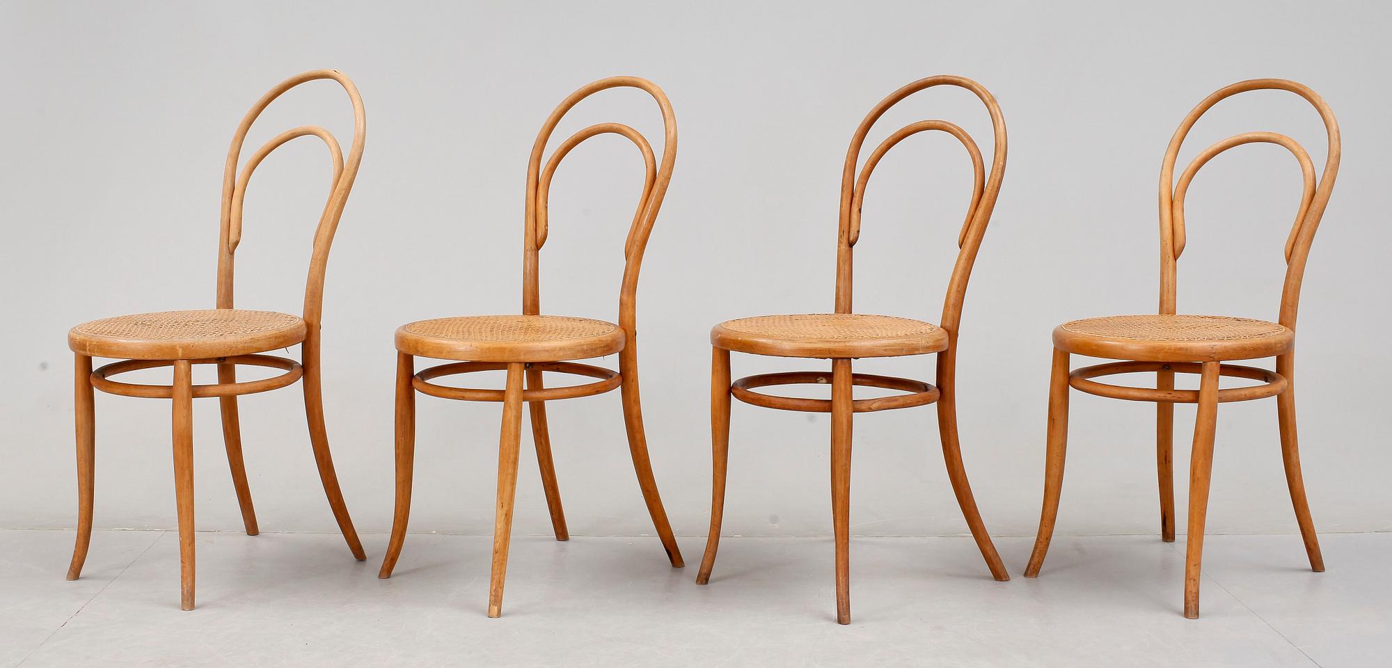 STOLAR, 4 st, Thonet, 1900-talets första hälft.
