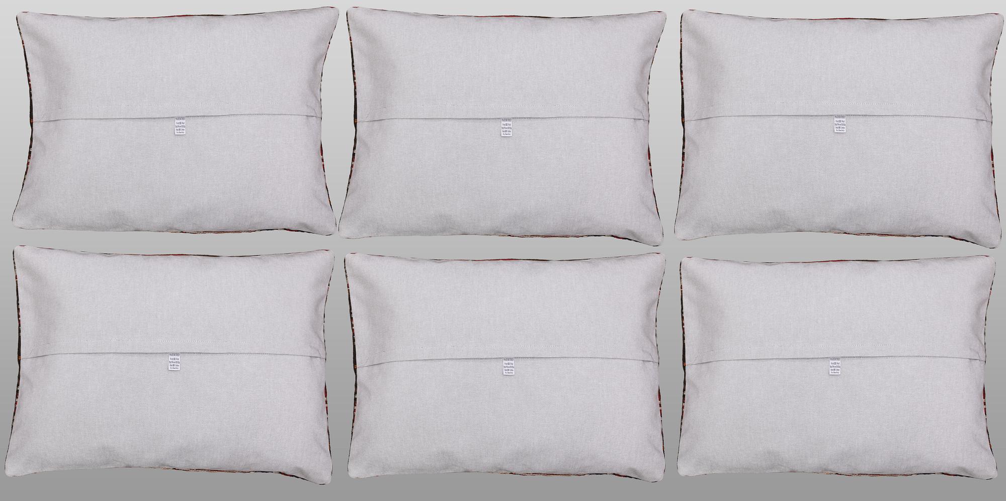 Cushion covers, 6 pcs, Kelim, older Anatolian fragments.