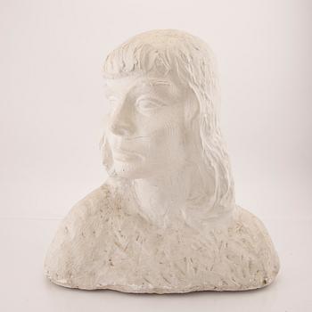 Åke Falk, unsigned plaster sculpture.