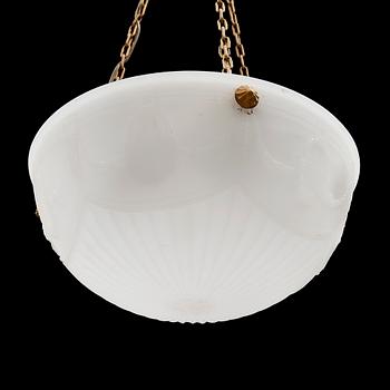AMPEL, glas, 1900-talets första hälft. Höjd ca 75 cm.
