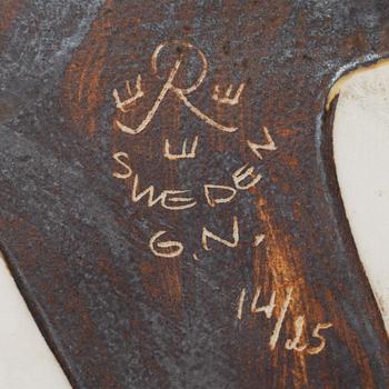 A stoneware figurine by Gunnar Nylund, Rörstrand, numbered 14/25.