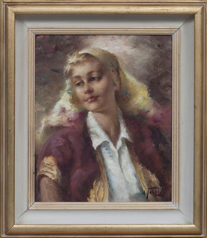 ALEXANDER TOLSTOY, olja på duk, signerad.