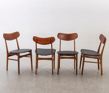 A SET OF FOUR CHAIRS.