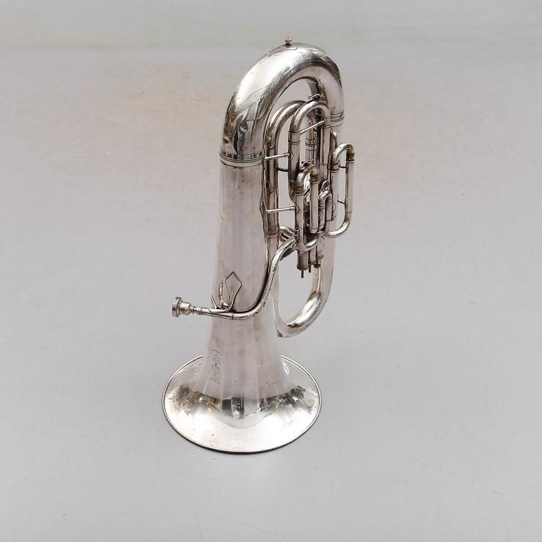 BASTUBA, försilvrad mässing, Besson & Co, 1900-tal.