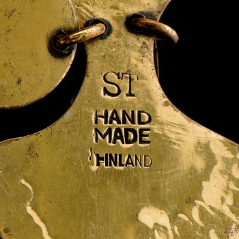 SEPPO TAMMINEN, NECKLACE, brass, 1970s.