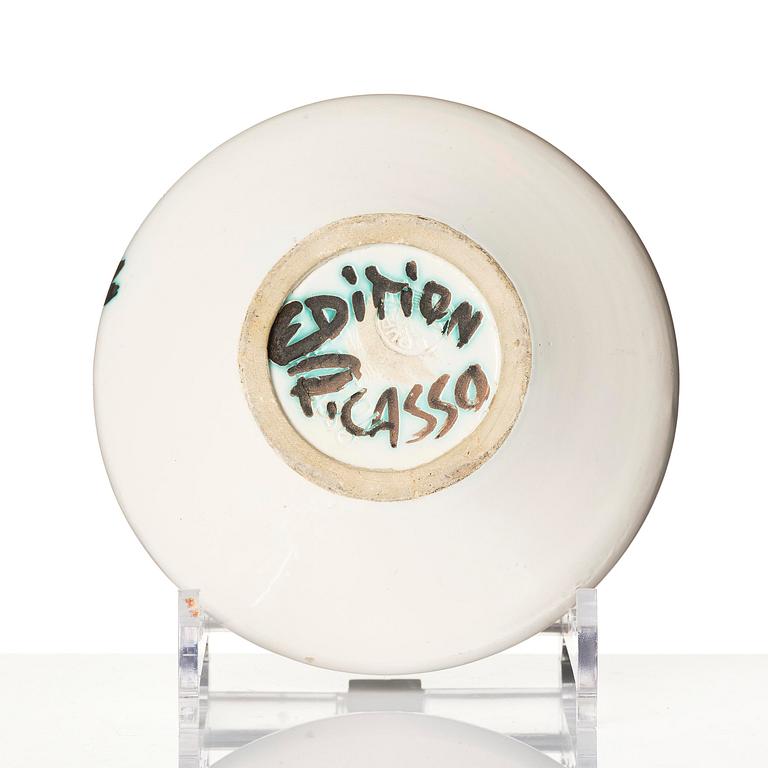 Pablo Picasso, fat, fajans, "Cendrier rond tourné" (A.R. 175), Madoura, Vallauris, Frankrike, efter 1952.