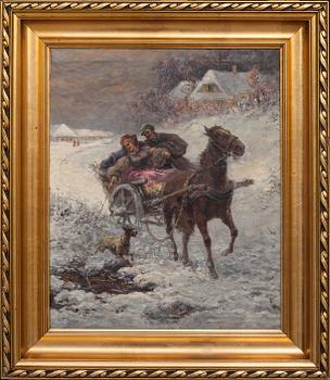 GUSTAV PRUCHA, olja på duk, signerad.