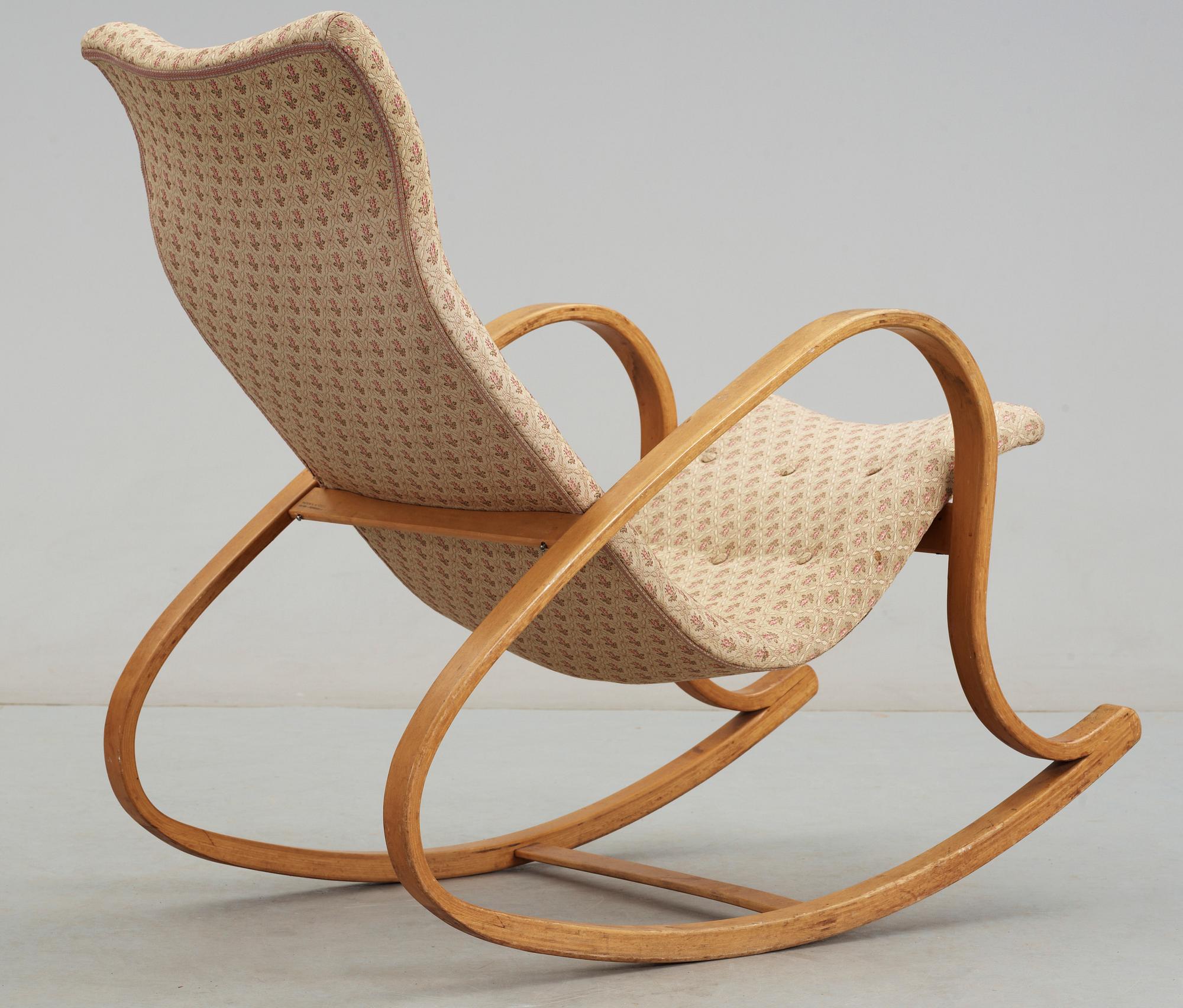 GUNGSTOL, trol GA (Gustaf Axel) BERG, Väsby Möbel-& Inredningsfabrik, patent s nr 4202/45, 1940-tal.