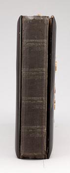 VYKORTSALBUM samt PARAPLYSTOMME, Kina, 1800/1900-tal.