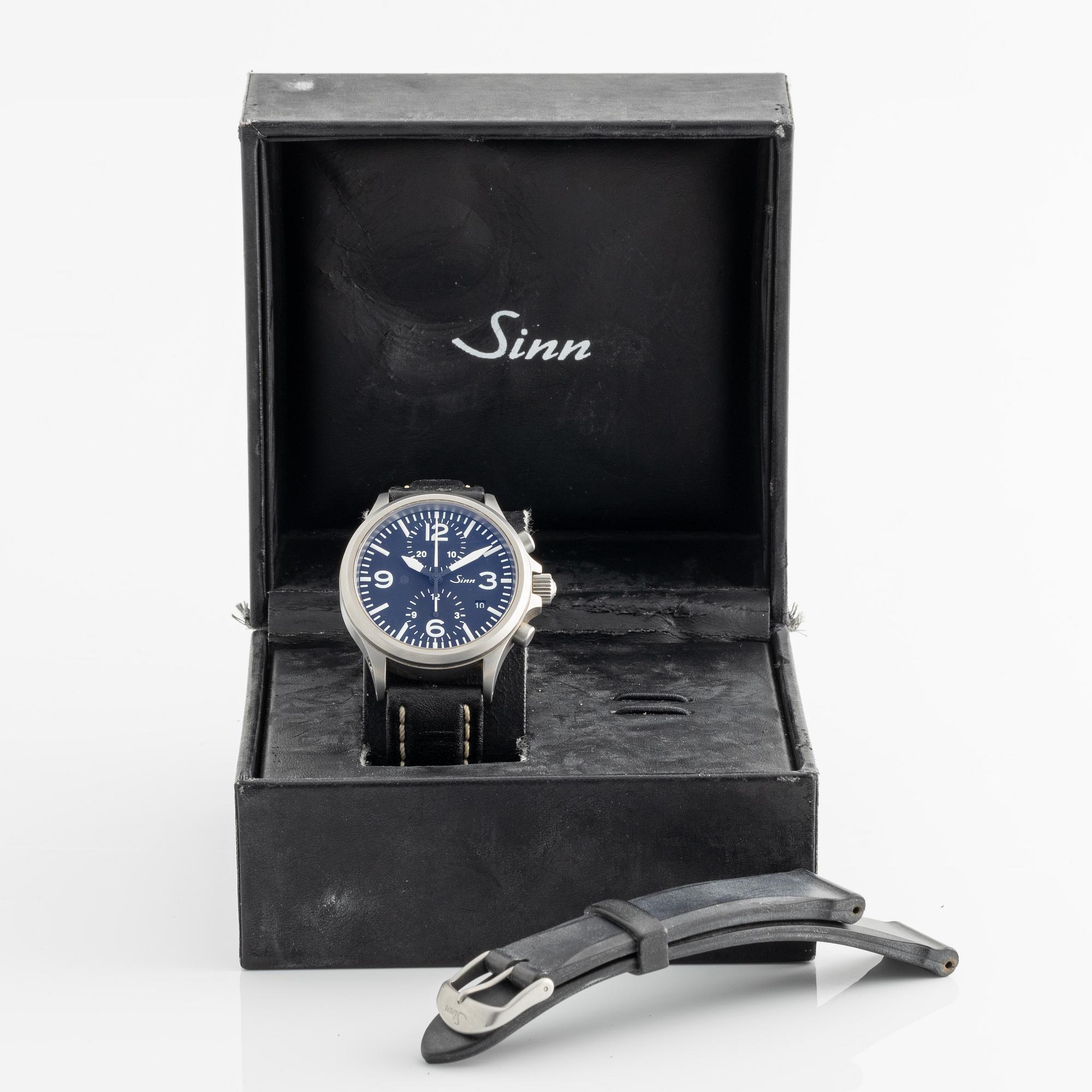 Sinn, Duochronograph, wristwatch, chronograph, 40 mm.