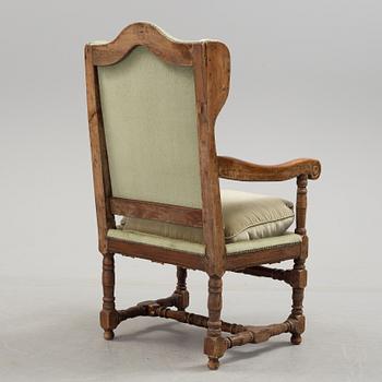 A 18th century baroque armchair.