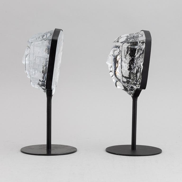 Erik Höglund, skulpturer, 2 st, glas, Boda.