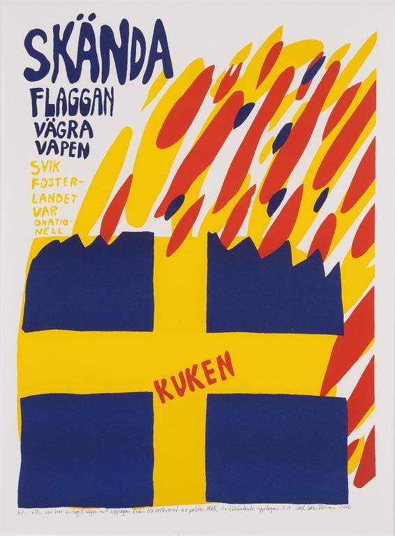 Carl Johan De Geer, "Skända flaggan- Vägra vapen".