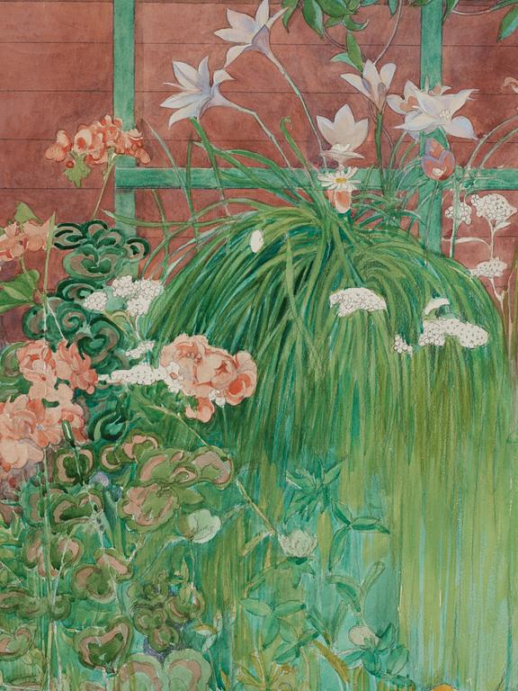 Carl Larsson, "Stött" / "Flicka vid spalier".