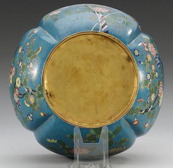 JARDINIÈRE, cloisonné, Qing dynastin, sen Qing dynasti, 1800-tal.