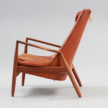 An Ib Kofod Larsen high back armchair 'The Seal', OPE, Jönköping, Sweden 1950-60's.