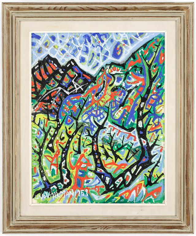 UNO VALLMAN, olja på pannå, signerad och daterad 1959.