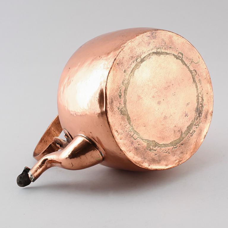 KAFFEKANNA, koppar, 1800-tal.