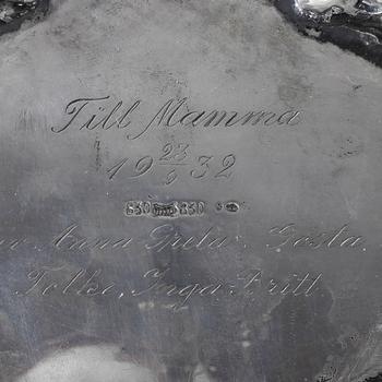 SOCKERSKÅL, silver, 1932, vikt ca 268 g.