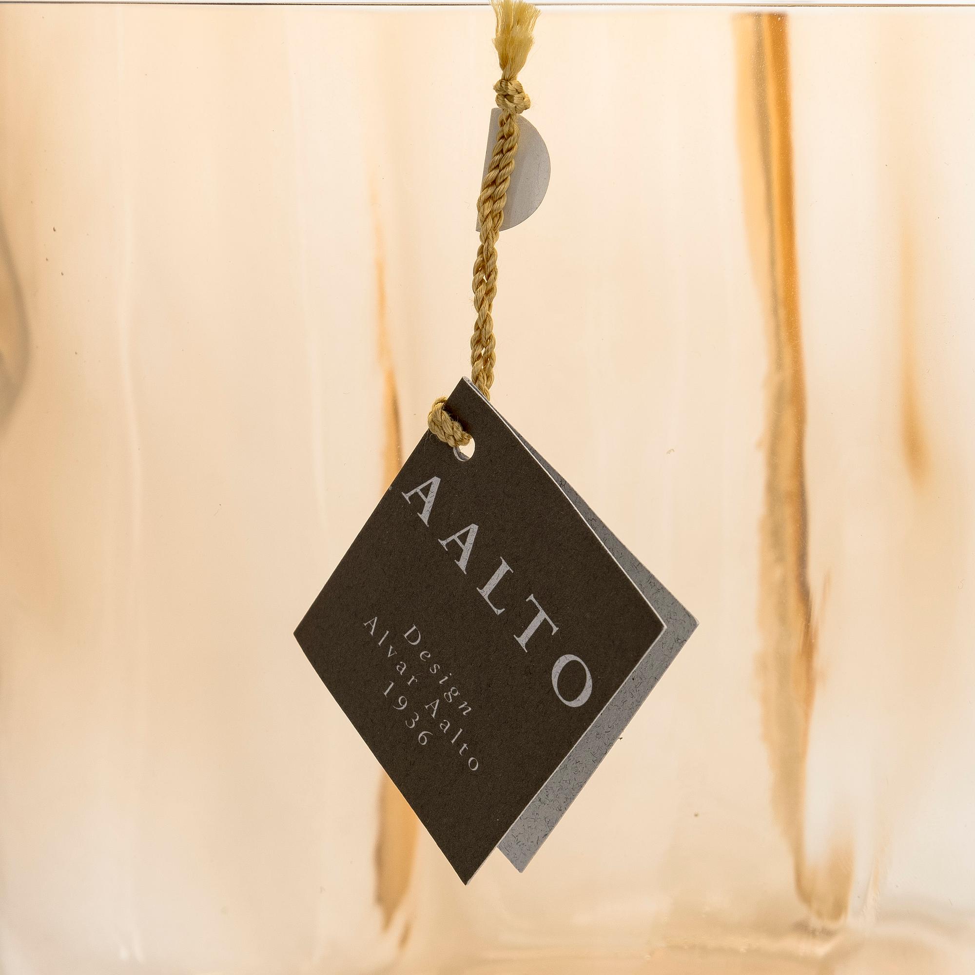 Alvar Aalto, maljakko, "3030", 60-vuotisjuhlamaljakko, signeerattu Alvar Aalto Iittala 1936-1996.