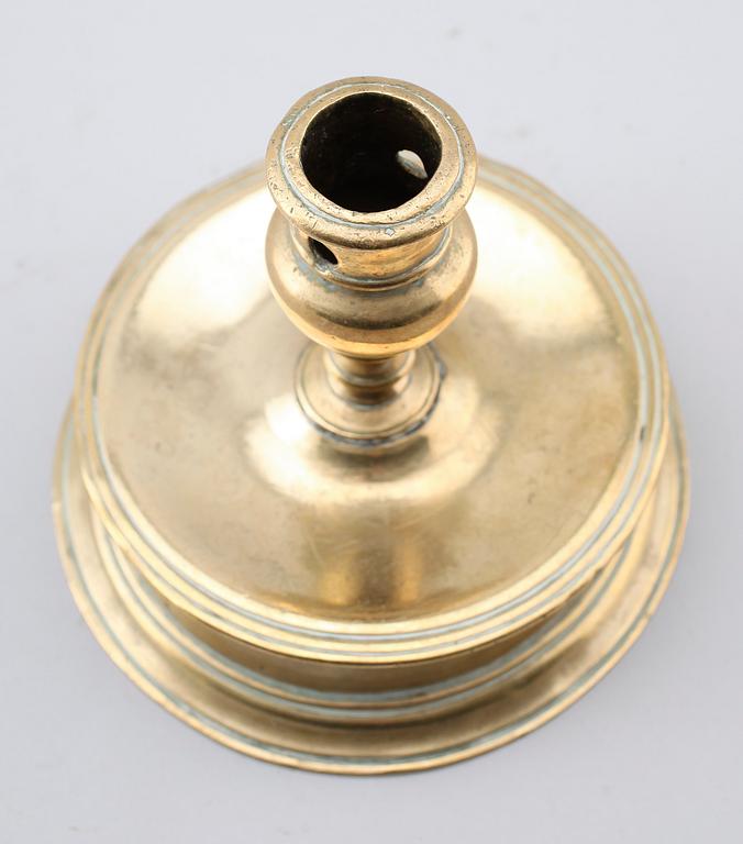 LJUSSTAKE, mässing, barock, 1600-/1700-tal.