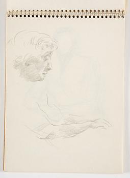 Lotte Laserstein, 4 skissböcker med blyertsteckningar.