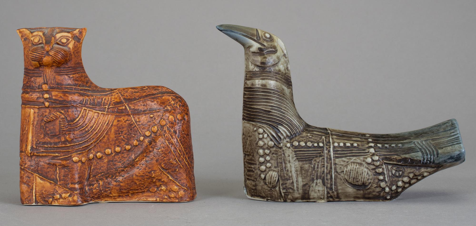 FIGURINER, 2 st, keramik, Bertil Vallien, Rörstrand.