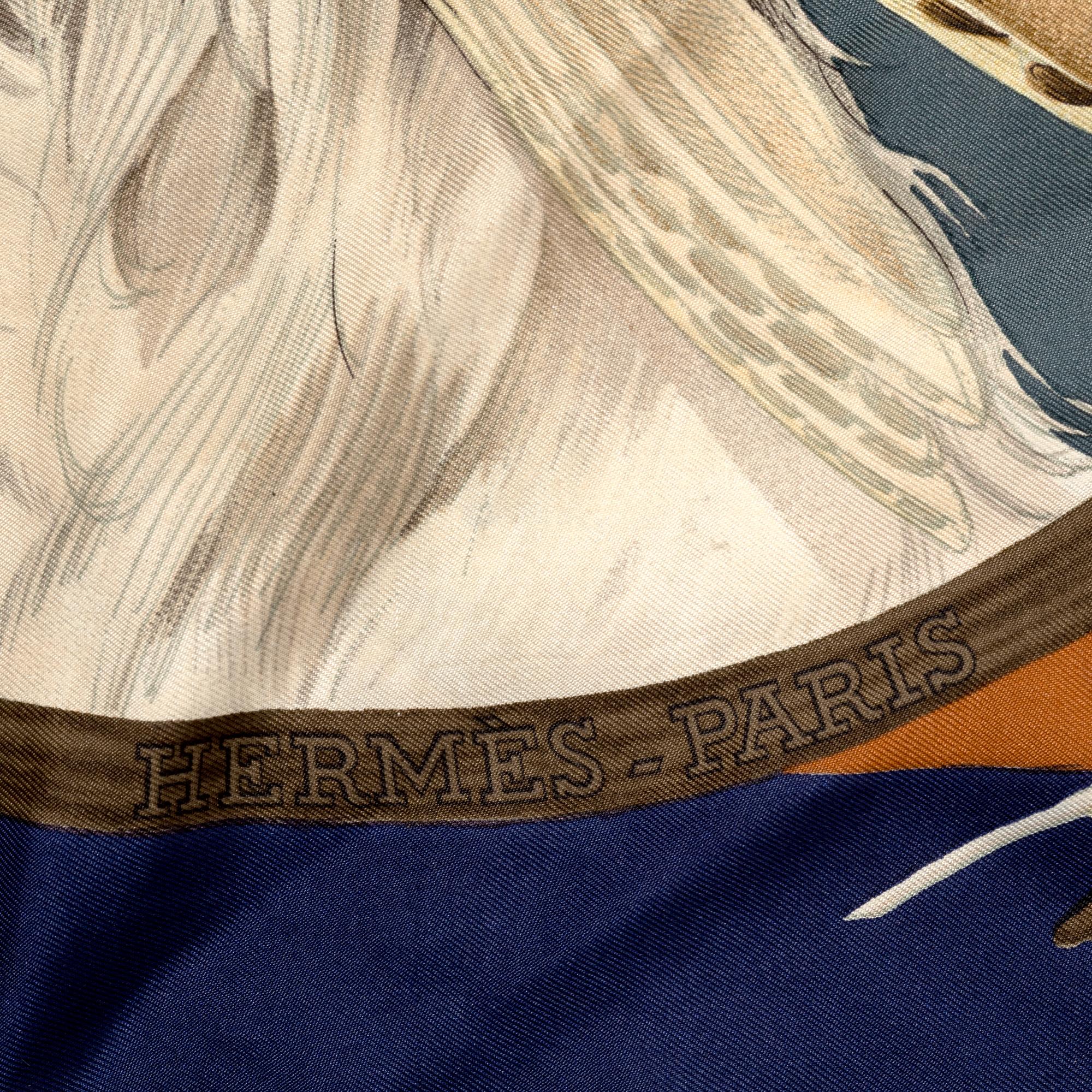 Hermès, scarf, "Chiens au Rapport".
