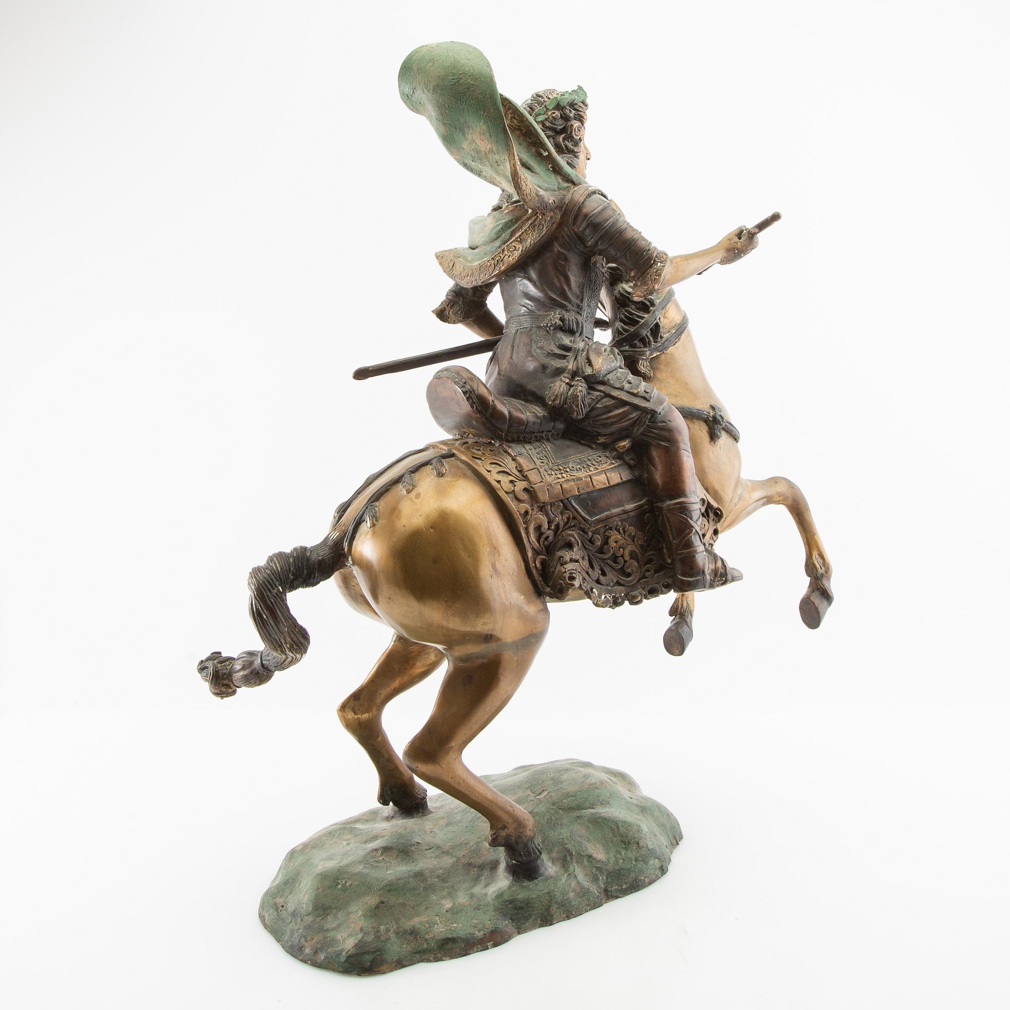 Unknown artist 19th/20th century, Horseman on horseback.