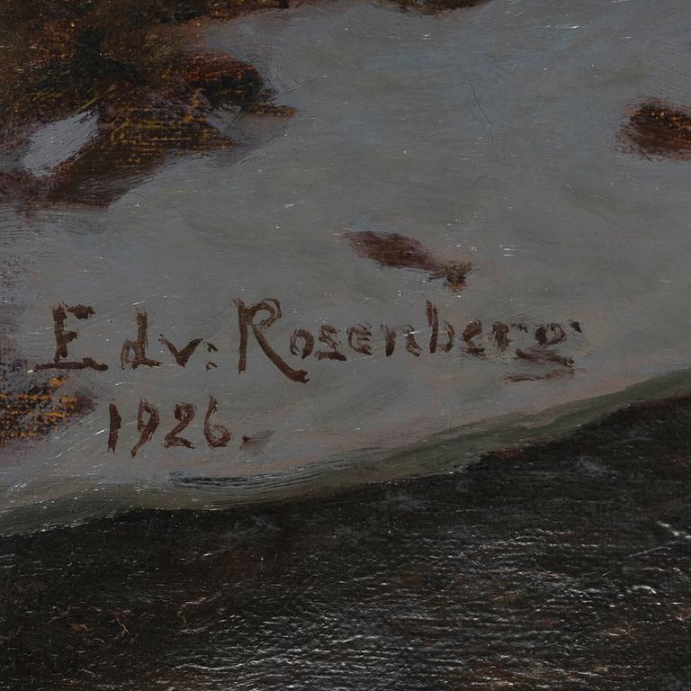 Edvard Rosenberg, Vinterlandskap med vattendrag.