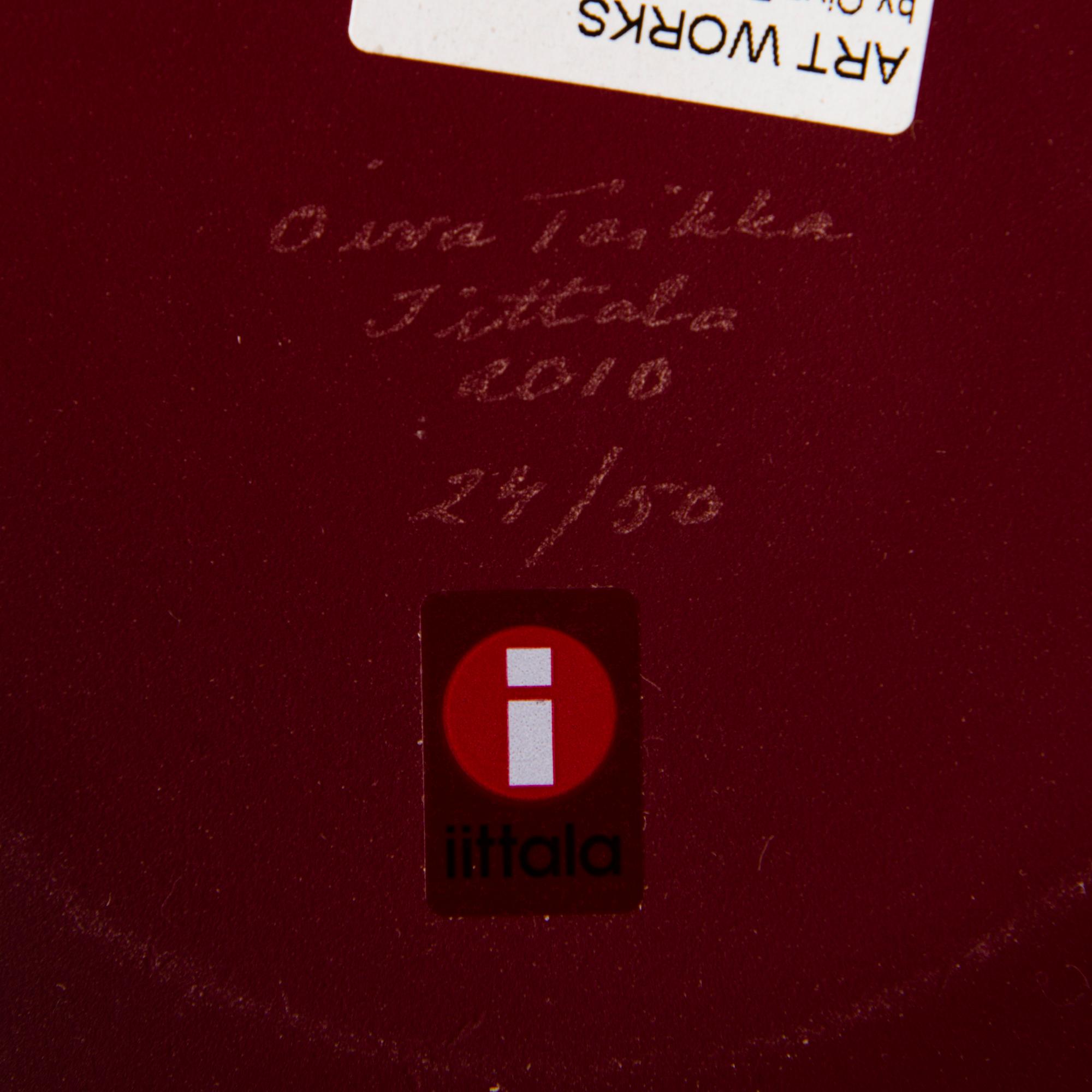 OIVA TOIKKA, a 'Luola' (Cave) glass sculpture signed Oiva Toikka Iittala 2010 24/50.