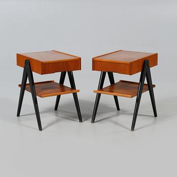 SÄNGBORD, ett par, 1950-/60-tal.