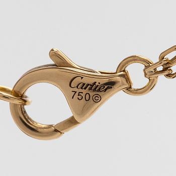 Cartier, an 18K rose gold 'Love' necklace with brilliant-cut diamonds.