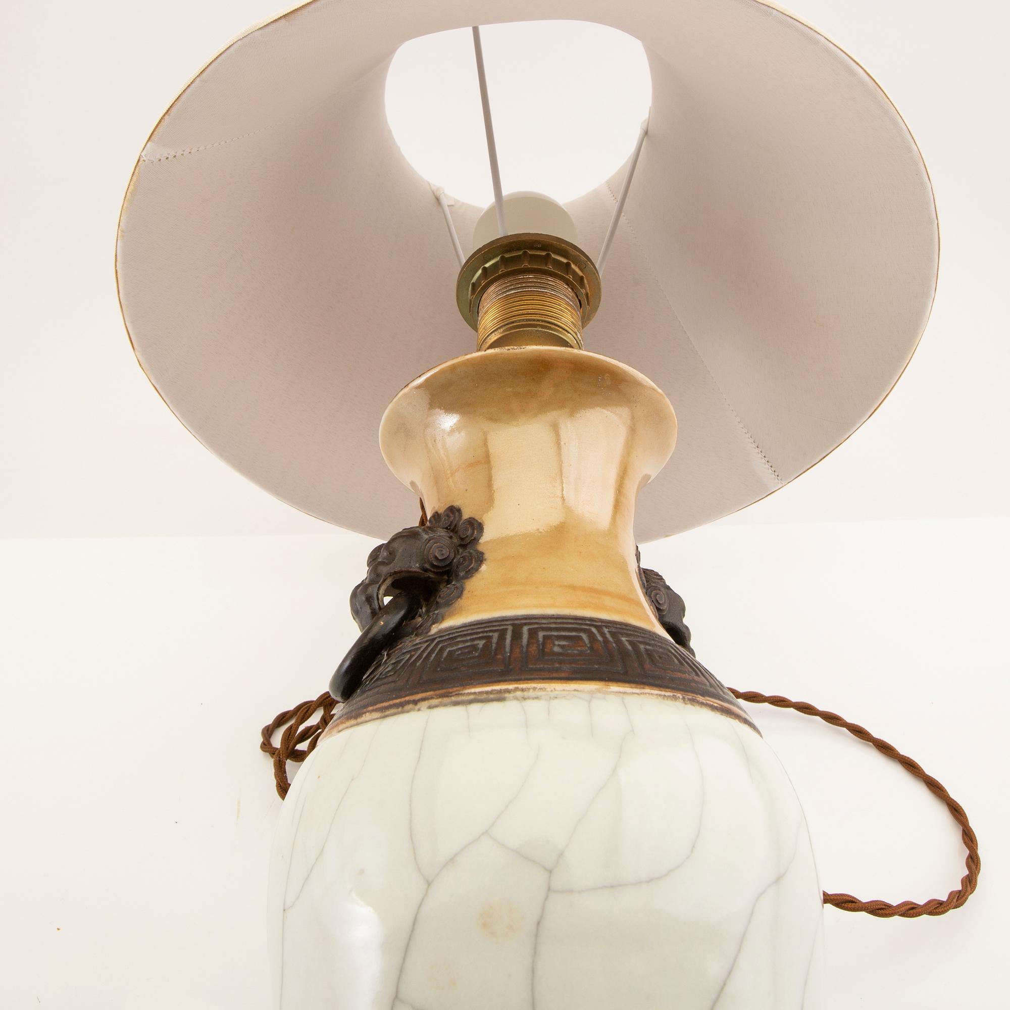 Table lamp China around 1900 porcelain.